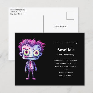Invitation Carte Postale Monstre de Frankenstein drôle Halloween Fun Annive