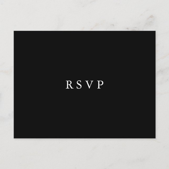 Invitation Carte Postale Moonlight Bloom | Choix de repas pour RSVP mariage (Devant)