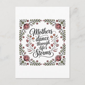 Invitation Carte Postale Mothers Dance Through Life's Storms