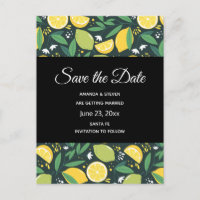 Motif de fruits de citron jaune et lime Enregistre