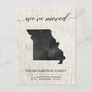 Invitation Carte Postale Moving faire-part, État du Missouri rustique