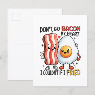 Invitation Carte Postale N'enlevez pas mon Bacon de mon cœur