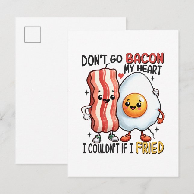 Invitation Carte Postale N'enlevez pas mon Bacon de mon cœur (Devant / Derrière)