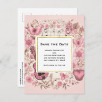 Notes musicales et fleurs Vintage Enregistrer la d