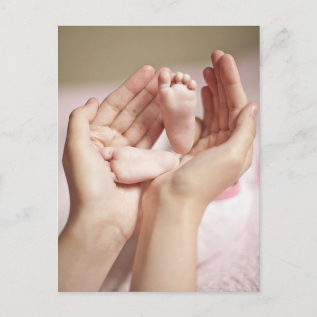 Invitation Carte Postale Nourriture pour baby showers en berceau attendues  (Devant)