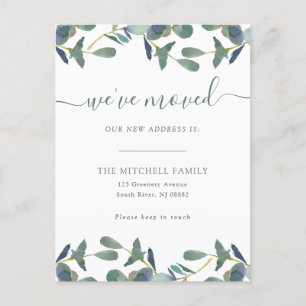 Invitation Carte Postale Nous avons déplacé la crête d'Eucalyptus   Faire-p