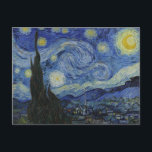 Invitation Carte Postale "Nuit étoilée" par Van Gogh<br><div class="desc">Ce design présente une reproduction en très haute résolution non altérée et non modifiée du célèbre tableau "Starry Night" de Van Gogh.</div>
