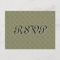 Olive Green Quatrefol RSVP