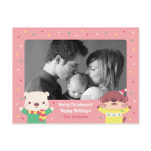 Ours polaire mignon et Otter Photo de Noël