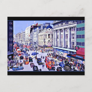 Invitation Carte Postale Oxford Street vintage Londres