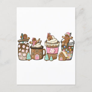 Invitation Carte Postale Pain d'épice dans le chocolat chaud pour les amour