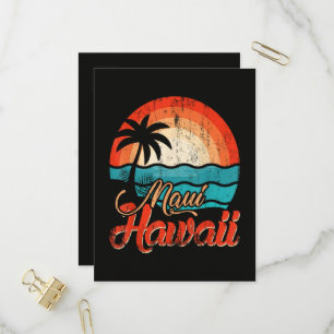 Invitation Carte Postale Palmiers Plage Hawaïenne