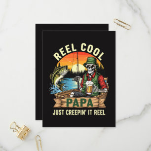 Invitation Carte Postale Papa Super Cool qui se faufile vraiment
