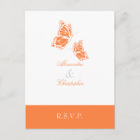 Papillon orange simple RSVP 2