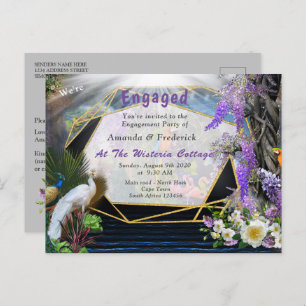 Invitation Carte Postale Paradis de la Wisteria tropicale au Palais d'Or