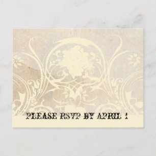 Invitation Carte Postale Parchemin De Dentelle Shabby RSVP