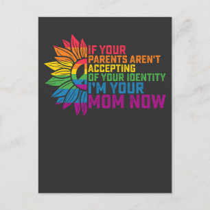 Invitation Carte Postale Parents LGBT Pride Acceptant Je suis Votre Maman M