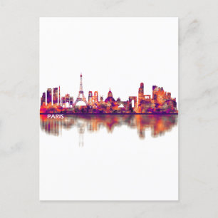Invitation Carte Postale Paris France Skyline