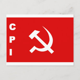 Invitation Carte Postale parti communiste d'IPC-drapeau de l'Inde