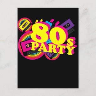 Invitation Carte Postale Parti des années 80
