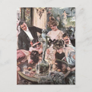 Invitation Carte Postale Parti d'Halloween victorien