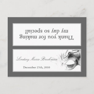 Invitation Carte Postale Partie blanche argentée du bonbon 16 épatants à