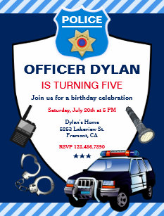 Invitations Faire Part Cartes Anniversaire Police Zazzle Fr