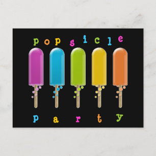 Invitation Carte Postale partie de popsicle
