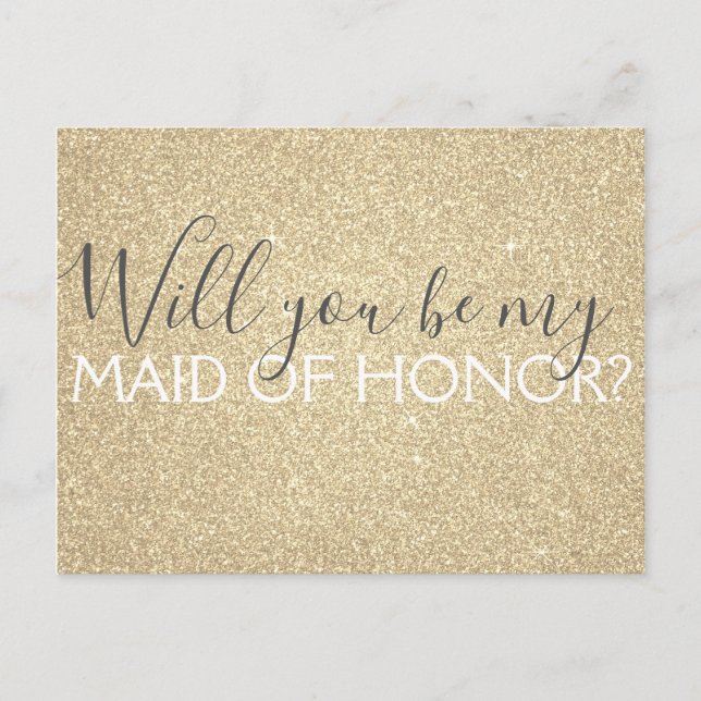 Invitation Carte Postale Parties scintillant Or de luxe et étincelle de ser (Devant)