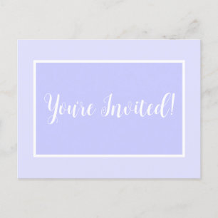 Invitation Carte Postale Pastel Periwinkle violet