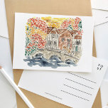 Invitation Carte Postale Pays Anglais Angleterre Watercolor Travel<br><div class="desc">Une carte postale de voyage en aquarelle magnifiquement peinte,  avec la campagne anglaise.</div>