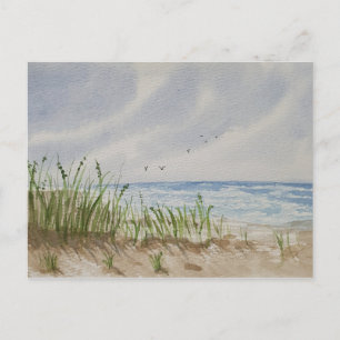 Invitation Carte Postale Peinture sur plage