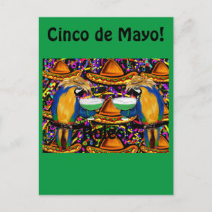 Invitation Carte Postale Perroquet du Cinco De Mayo