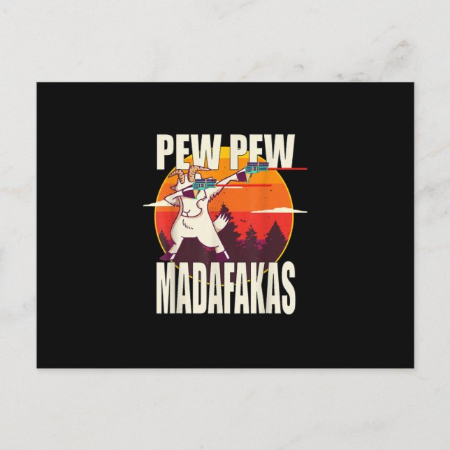 Invitation Carte Postale Pew Pew Madafakas Pew Pew Madafakas Chèvre (Devant)