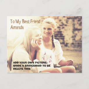 Invitation Carte Postale Photo faite sur commande et message personnalisé