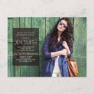 Invitation Carte Postale Photo Graduation Party Invitation.