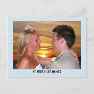 Invitation Carte Postale Photo personnalisée de la réception de mariage