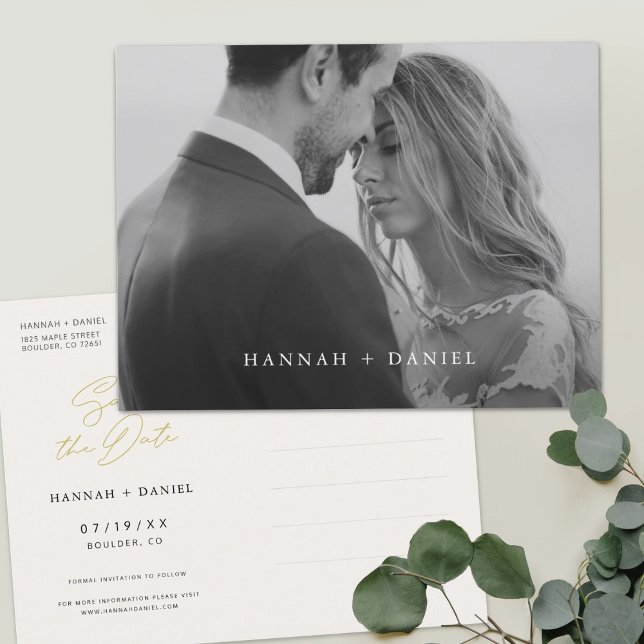 Invitation Carte Postale Photo personnalisée simple et moderne Enregistrer  (Créateur téléchargé)