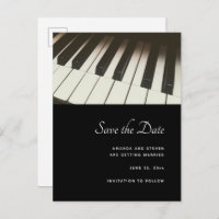 Photo stylish B&W Piano Keys - Enregistrer la date