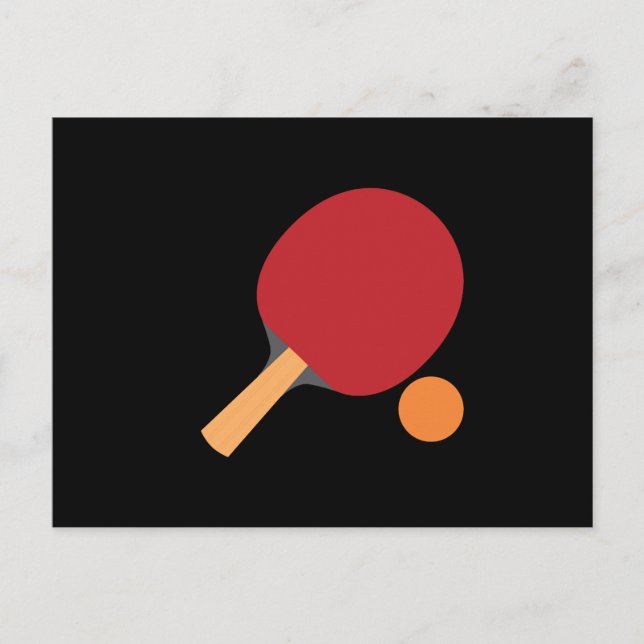 Invitation Carte Postale Ping Pong Paddles Drôle Table Tennis Sports Long (Devant)
