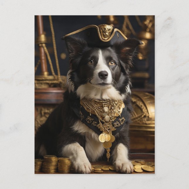 Invitation Carte Postale Pirates Party Harty (Devant)