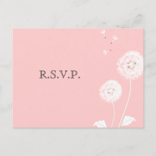Invitation Carte Postale PixDezines Pissenlits, couleurs de fond diy
