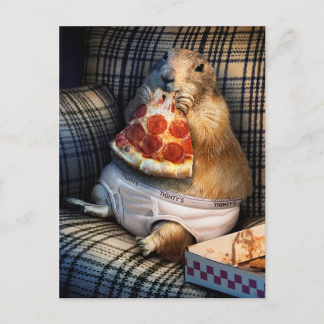 Invitation Carte Postale Pizza de chien des Prairies (Devant)