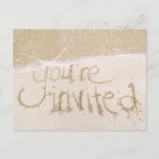 Invitation Carte Postale Plage Mariage Nuptiale Douche Invitation—Sable & M