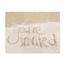 Plage Mariage Nuptiale Douche Invitation—Sable & M