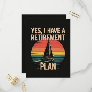 Invitation Carte Postale Plan de retraite Voile Voilier