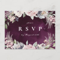 Plum et boho rose poussiéreux mariage rustique flo