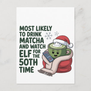 Invitation Carte Postale Plus susceptible de boire du Matcha et de regarder