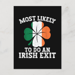Invitation Carte Postale Plus susceptible de faire une sortie irlandaise St