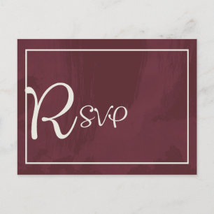 Invitation Carte Postale Poche Bourgogne et Parties scintillant d'or RSVP